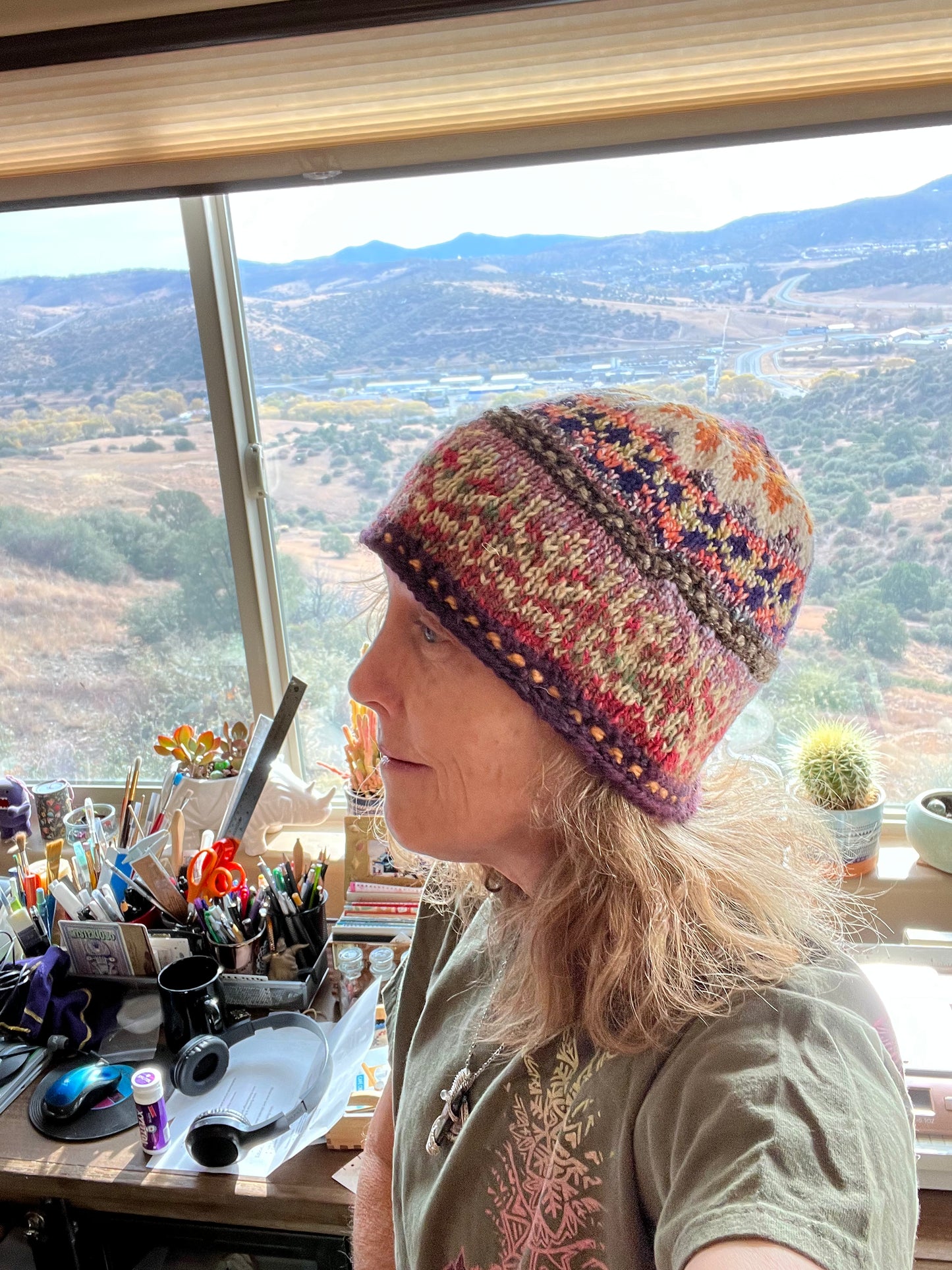 Handspun Handknit Hat - One of a Kind 21